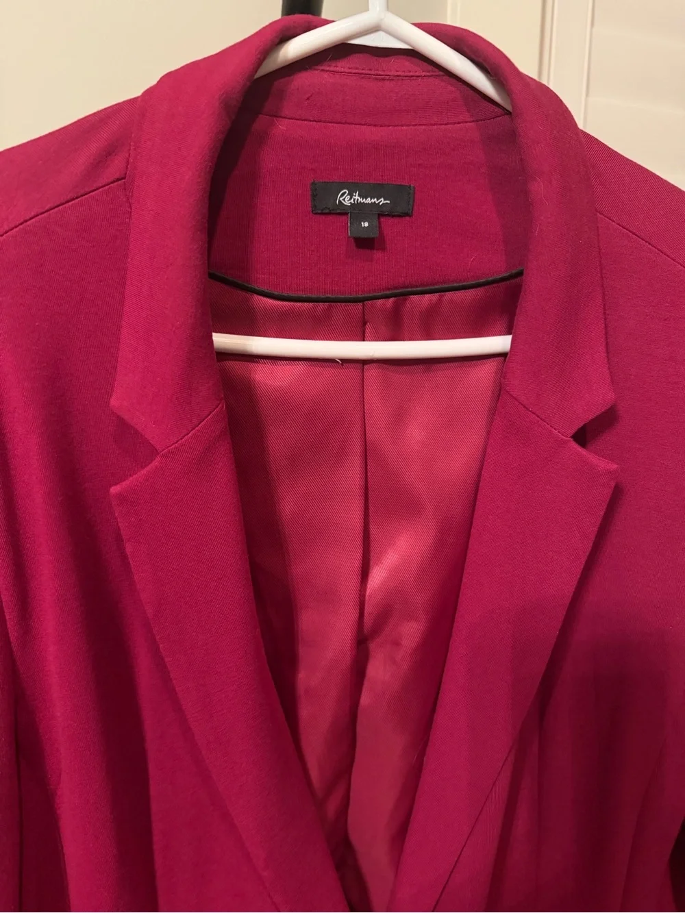 Reitmans Women's Fuchsia Single-Button Blazer - Picture 4 of 4